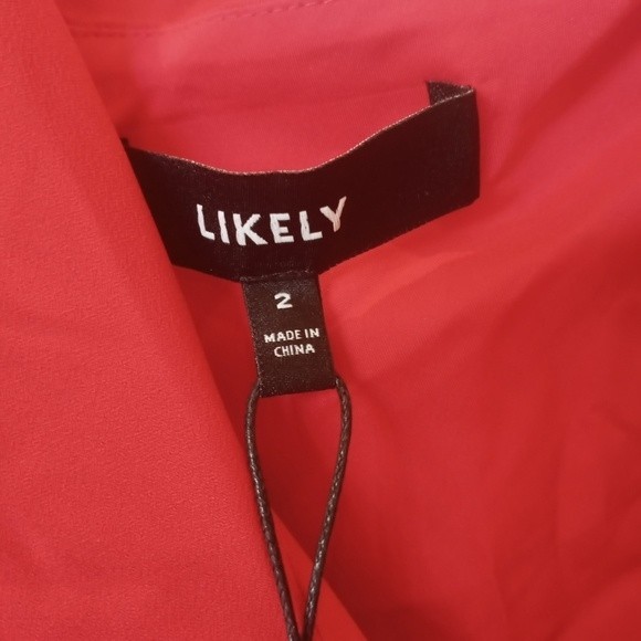 NWT Likely for Revolve Red Asymmetrical Leilani Chiffon Dress 2 - Picture 5 of 8